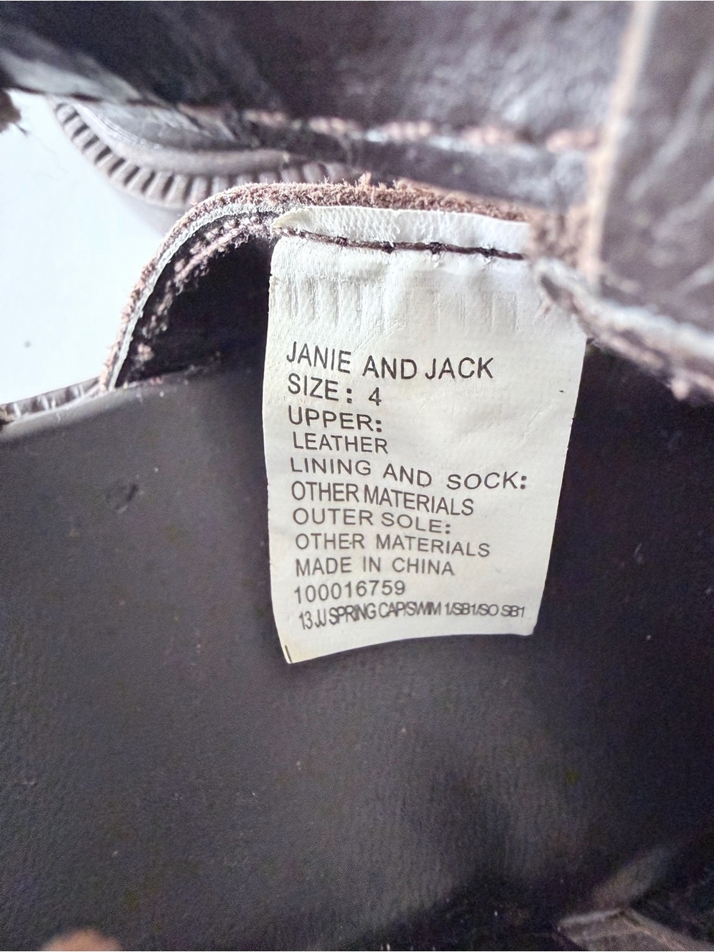 Janie and Jack Baby Dark Brown Woven Leather Sandals Size 4 - Picture 7 of 7